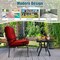 2 Pieces Patio Loveseat Bench Table Furniture Set with Cushioned Chair
